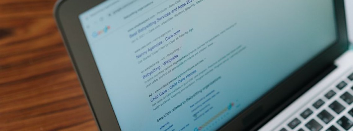 Conceito do algoritmo do Google com resultados de busca